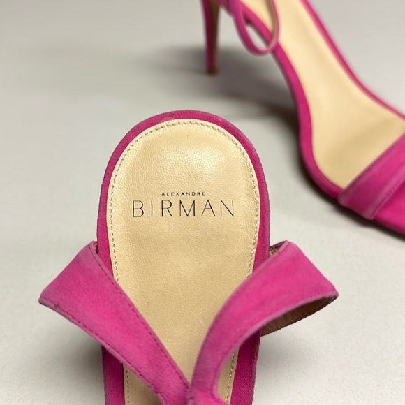 🔥🔥🔥NEW Alexandre Birman Blossom Pink Suede Heels - Picture 5 of 13